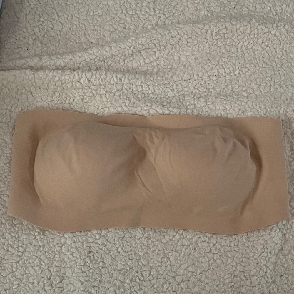 Aerie Seamless Tan Bandeau Bra, Size Medium